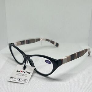 Plaid Cat Eye Women’s Reading Glasses +2.25